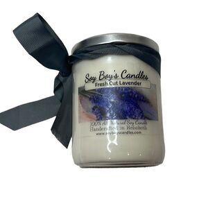 Soy Boy’s Fresh Cut Lavender All Natural Candle.